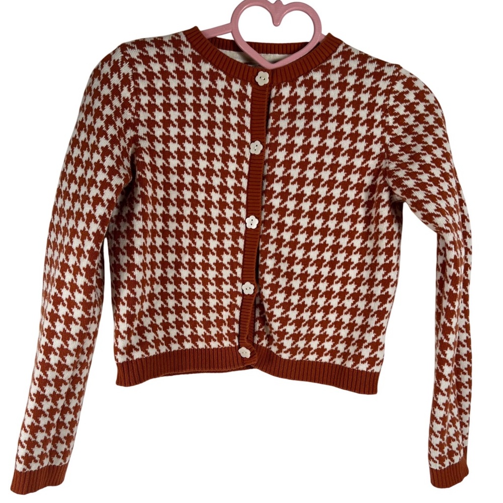 Sincerely Jules Girl Houndstooth Cardigan Sweater
